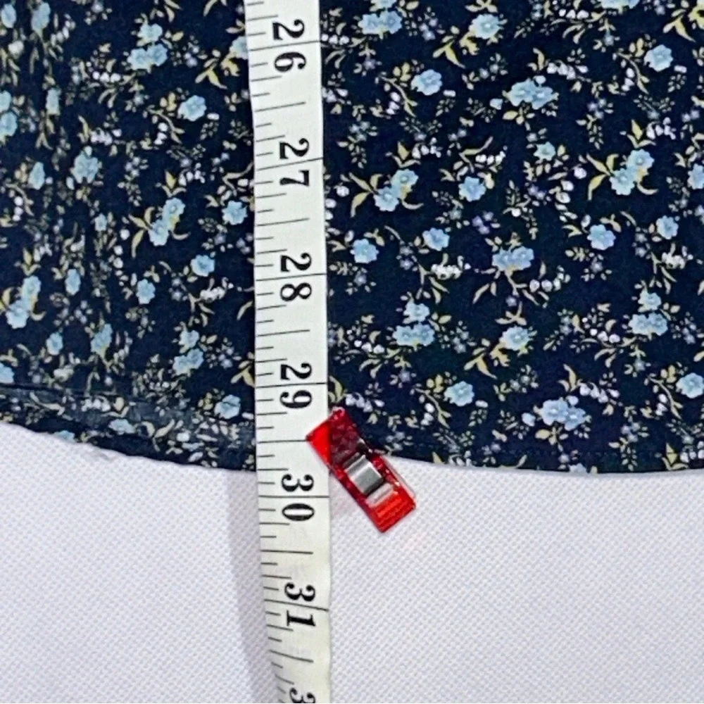 J. Crew‎ Men's Shirt Floral Button Down Navy Blue Cotton Size Medium